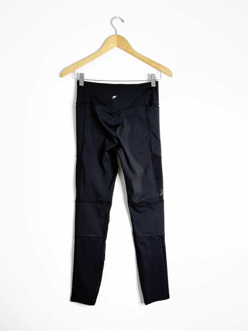 Fabletics Moto Leggings Black High Rise Side Pocket Women’s XS
